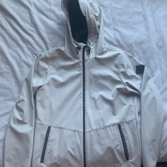 Men's Hollister Windbreaker Jacket - Size S - White - Picture 1 of 3